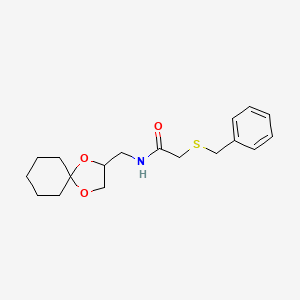 N-(1,4-dioxaspiro[4.5]decan-2-ylmethyl)-2-(benzylthio)acetamide