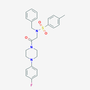 molecular formula C26H28FN3O3S B297781 N-benzyl-N-[2-[4-(4-fluorophenyl)piperazin-1-yl]-2-oxoethyl]-4-methylbenzenesulfonamide 