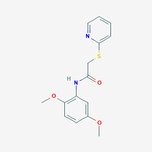 molecular formula C15H16N2O3S B2977872 N-(2,5-dimethoxyphenyl)-2-(2-pyridinylsulfanyl)acetamide CAS No. 444165-07-5