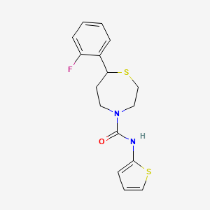 7-(2-fluorophenyl)-N-(thiophen-2-yl)-1,4-thiazepane-4-carboxamide