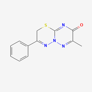 molecular formula C12H10N4OS B2977875 7-methyl-3-phenyl-2H,8H-[1,2,4]triazino[3,2-b][1,3,4]thiadiazin-8-one CAS No. 694517-92-5
