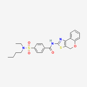 molecular formula C23H25N3O4S2 B2977877 4-(N-丁基-N-乙基磺酰胺基)-N-(4H-色烯[4,3-d]噻唑-2-基)苯甲酰胺 CAS No. 442557-23-5