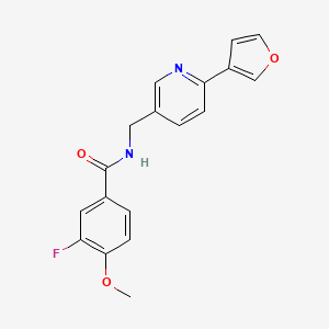 3-fluoro-N-((6-(furan-3-yl)pyridin-3-yl)methyl)-4-methoxybenzamide
