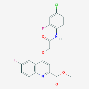 Methyl 4-{[(4-chloro-2-fluorophenyl)carbamoyl]methoxy}-6-fluoroquinoline-2-carboxylate