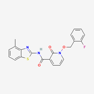 1-[(2-fluorophenyl)methoxy]-N-(4-methyl-1,3-benzothiazol-2-yl)-2-oxopyridine-3-carboxamide