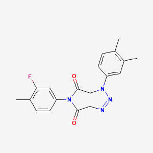 molecular formula C19H17FN4O2 B2977891 1-(3,4-dimethylphenyl)-5-(3-fluoro-4-methylphenyl)-1,6a-dihydropyrrolo[3,4-d][1,2,3]triazole-4,6(3aH,5H)-dione CAS No. 1170595-63-7