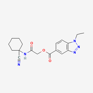 molecular formula C18H21N5O3 B2977897 [2-[(1-Cyanocyclohexyl)amino]-2-oxoethyl] 1-ethylbenzotriazole-5-carboxylate CAS No. 1210961-49-1