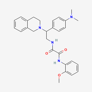 molecular formula C28H32N4O3 B2977899 N1-(2-(3,4-dihydroisoquinolin-2(1H)-yl)-2-(4-(dimethylamino)phenyl)ethyl)-N2-(2-methoxyphenyl)oxalamide CAS No. 941959-16-6