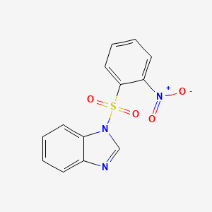 molecular formula C13H9N3O4S B2977906 1-[(2-nitrophenyl)sulfonyl]-1H-benzimidazole CAS No. 300375-24-0