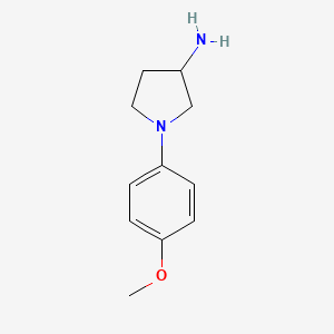 molecular formula C11H16N2O B2977911 1-(4-Methoxyphenyl)pyrrolidin-3-amine CAS No. 1083424-44-5