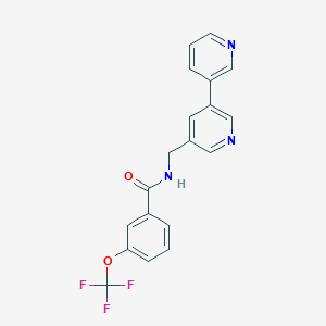 molecular formula C19H14F3N3O2 B2977916 N-([3,3'-联吡啶]-5-基甲基)-3-(三氟甲氧基)苯甲酰胺 CAS No. 2194901-40-9