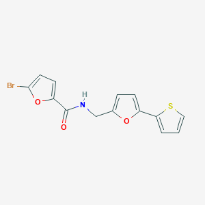 molecular formula C14H10BrNO3S B2977917 5-bromo-N-((5-(thiophen-2-yl)furan-2-yl)methyl)furan-2-carboxamide CAS No. 2034488-37-2