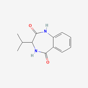 molecular formula C12H14N2O2 B2977943 3-(propan-2-yl)-2,3,4,5-tetrahydro-1H-1,4-benzodiazepine-2,5-dione CAS No. 24919-51-5