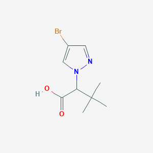 molecular formula C9H13BrN2O2 B2977947 2-(4-溴吡唑-1-基)-3,3-二甲基丁酸 CAS No. 1858106-82-7