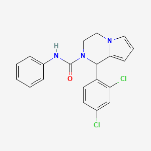 molecular formula C20H17Cl2N3O B2977948 1-(2,4-dichlorophenyl)-N-phenyl-3,4-dihydropyrrolo[1,2-a]pyrazine-2(1H)-carboxamide CAS No. 900002-06-4