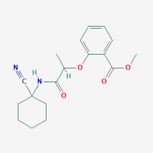 molecular formula C18H22N2O4 B2977949 Methyl 2-[1-[(1-cyanocyclohexyl)amino]-1-oxopropan-2-yl]oxybenzoate CAS No. 1240757-58-7