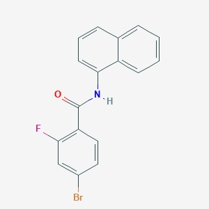 molecular formula C17H11BrFNO B2977951 4-bromo-2-fluoro-N-(naphthalen-1-yl)benzamide CAS No. 391223-04-4