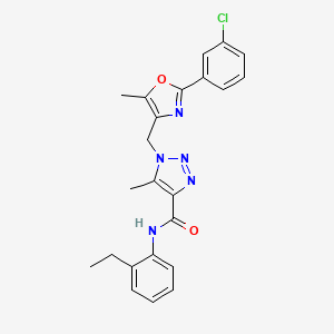 1-((2-(3-chlorophenyl)-5-methyloxazol-4-yl)methyl)-N-(2-ethylphenyl)-5-methyl-1H-1,2,3-triazole-4-carboxamide