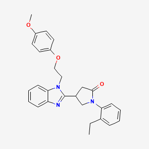 1-(2-ethylphenyl)-4-{1-[2-(4-methoxyphenoxy)ethyl]-1H-benzimidazol-2-yl}pyrrolidin-2-one