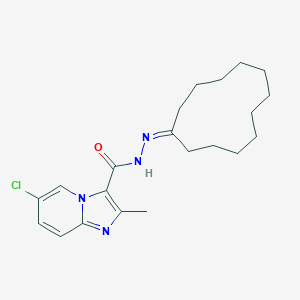 molecular formula C21H29ClN4O B297797 6-chloro-N'-cyclododecylidene-2-methylimidazo[1,2-a]pyridine-3-carbohydrazide 