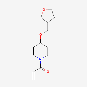 B2977975 1-[4-(Oxolan-3-ylmethoxy)piperidin-1-yl]prop-2-en-1-one CAS No. 2176843-72-2
