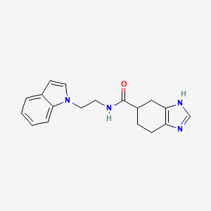 B2977991 N-(2-(1H-indol-1-yl)ethyl)-4,5,6,7-tetrahydro-1H-benzo[d]imidazole-5-carboxamide CAS No. 2034440-74-7