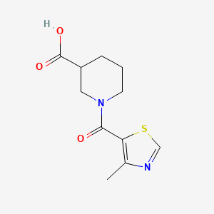 molecular formula C11H14N2O3S B2977998 1-(4-Methyl-1,3-thiazole-5-carbonyl)piperidine-3-carboxylic acid CAS No. 1016732-78-7