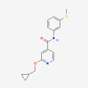 molecular formula C17H18N2O2S B2977999 2-(环丙基甲氧基)-N-(3-(甲硫基)苯基)异烟酰胺 CAS No. 2034444-10-3