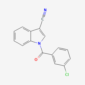 molecular formula C16H9ClN2O B2978001 1-[(3-chlorophenyl)carbonyl]-1H-indole-3-carbonitrile CAS No. 189006-35-7