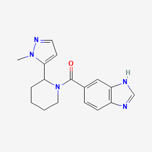 molecular formula C17H19N5O B2978003 3H-Benzimidazol-5-yl-[2-(2-methylpyrazol-3-yl)piperidin-1-yl]methanone CAS No. 2108450-62-8