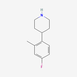molecular formula C12H16FN B2978006 4-(4-Fluoro-2-methylphenyl)piperidine CAS No. 277295-96-2