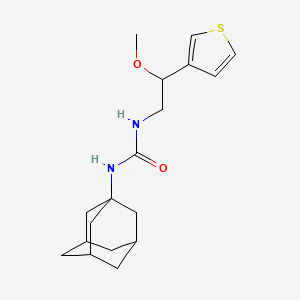 molecular formula C18H26N2O2S B2978013 1-((1R,3s)-金刚烷-1-基)-3-(2-甲氧基-2-(噻吩-3-基)乙基)脲 CAS No. 1448028-01-0