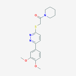 2-{[6-(3,4-dimethoxyphenyl)pyridazin-3-yl]sulfanyl}-1-(piperidin-1-yl)ethan-1-one