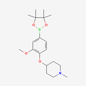 molecular formula C19H30BNO4 B2978016 3-Methoxy-4-(N-methylpiperidin-4-yloxy)phenylboronic acid pinacol ester CAS No. 1430471-81-0