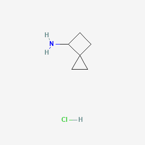 molecular formula C6H12ClN B2978038 Spiro[2.3]hexan-4-amine hydrochloride CAS No. 2306264-06-0