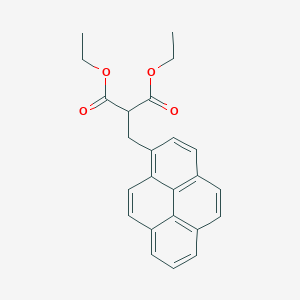 molecular formula C24H22O4 B2978042 1,3-Diethyl 2-(pyren-1-ylmethyl)propanedioate CAS No. 127856-69-3