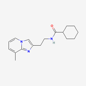 molecular formula C17H23N3O B2978046 N-(2-(8-methylimidazo[1,2-a]pyridin-2-yl)ethyl)cyclohexanecarboxamide CAS No. 868978-17-0