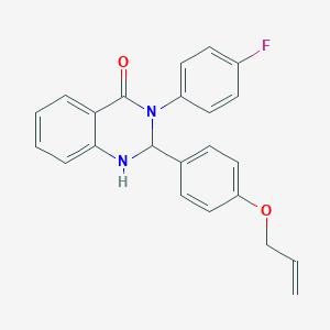 molecular formula C23H19FN2O2 B297805 3-(4-fluorophenyl)-2-[4-(prop-2-en-1-yloxy)phenyl]-2,3-dihydroquinazolin-4(1H)-one 