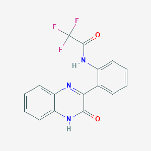 molecular formula C16H10F3N3O2 B2978058 2,2,2-三氟-N-[2-(3-氧代-4H-喹喔啉-2-基)苯基]乙酰胺 CAS No. 871307-95-8
