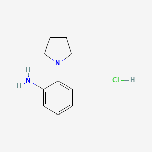 molecular formula C10H15ClN2 B2978063 2-(Pyrrolidin-1-yl)aniline hydrochloride CAS No. 1049761-69-4