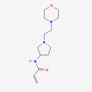 molecular formula C13H23N3O2 B2978071 N-[1-(2-Morpholin-4-ylethyl)pyrrolidin-3-yl]prop-2-enamide CAS No. 2411217-13-3