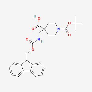 molecular formula C27H32N2O6 B2978077 Fmoc-NHMe-Pip(Boc)-OH CAS No. 2137858-61-6