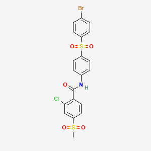 N-{4-[(4-bromophenyl)sulfonyl]phenyl}-2-chloro-4-(methylsulfonyl)benzenecarboxamide