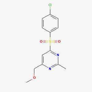 4-Chlorophenyl 6-(methoxymethyl)-2-methyl-4-pyrimidinyl sulfone