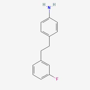 molecular formula C14H14FN B2978089 4-[2-(3-Fluoro-phenyl)-ethyl]-phenylamine CAS No. 84460-39-9