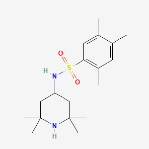 molecular formula C18H30N2O2S B2978095 2,4,5-trimethyl-N-(2,2,6,6-tetramethylpiperidin-4-yl)benzenesulfonamide CAS No. 691381-06-3