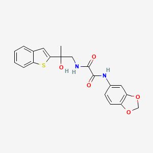 molecular formula C20H18N2O5S B2978133 N1-(2-(benzo[b]thiophen-2-yl)-2-hydroxypropyl)-N2-(benzo[d][1,3]dioxol-5-yl)oxalamide CAS No. 2034256-69-2