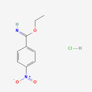 molecular formula C9H11ClN2O3 B2978136 Ethyl 4-nitrobenzene-1-carboximidate hydrochloride CAS No. 40546-45-0