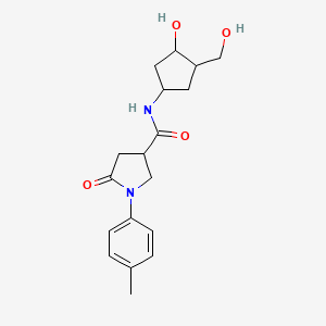N-(3-hydroxy-4-(hydroxymethyl)cyclopentyl)-5-oxo-1-(p-tolyl)pyrrolidine-3-carboxamide