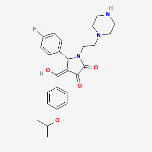 5-(4-fluorophenyl)-3-hydroxy-4-(4-isopropoxybenzoyl)-1-(2-(piperazin-1-yl)ethyl)-1H-pyrrol-2(5H)-one